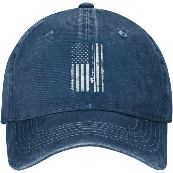 Fishing Distressed Flag Baseball Cap for Men Women Hat Adjustable Vintage Cotton Dad Caps