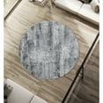 thumbnail image 4 of Porch & Den  Richard Hi-low Abstract Area Rug Grey 7'10" Round 8' Round Living Room,Bedroom,Dining Room Black Round, 4 of 5