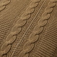 thumbnail image 5 of VCNY Home Dublin 18" x 18" Taupe Cable Knit Cotton Decorative Pillow, 5 of 5