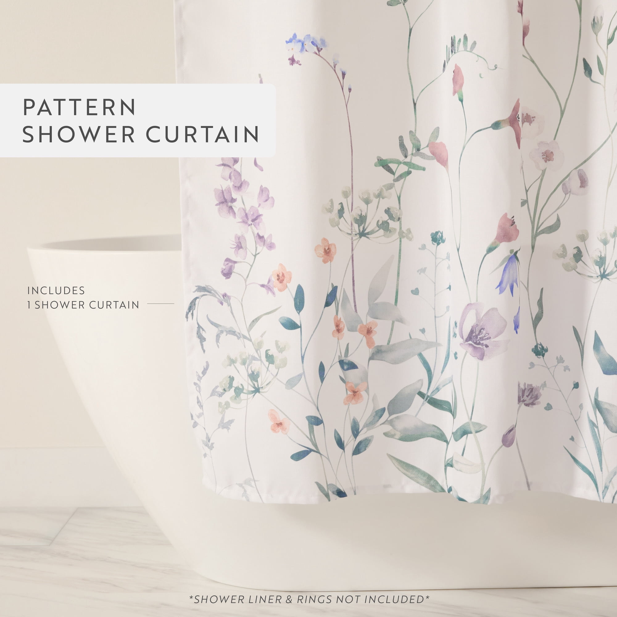 Shower Curtain in Floral Patterns