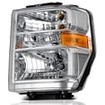 thumbnail image 3 of ECCPP Headlight Assembly Compatible For Ford E-150/E-250 2008-2014,For Ford E-350 Super Duty/E-450 Super Duty/F650/F750 2008-2019 2021 Driver Side (Chrome Housing Clear Lens), 3 of 4