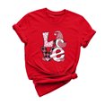 thumbnail image 2 of Meichang T-Shirts pour Femmes Chemise de la Saint-Valentin Manches Courtes T-Shirts Graphiques Cœur d'Amour T-Shirts de Vacances Hauts de la Saint-Valentin Manches Courtes Col Rond Blouses, 2 of 6