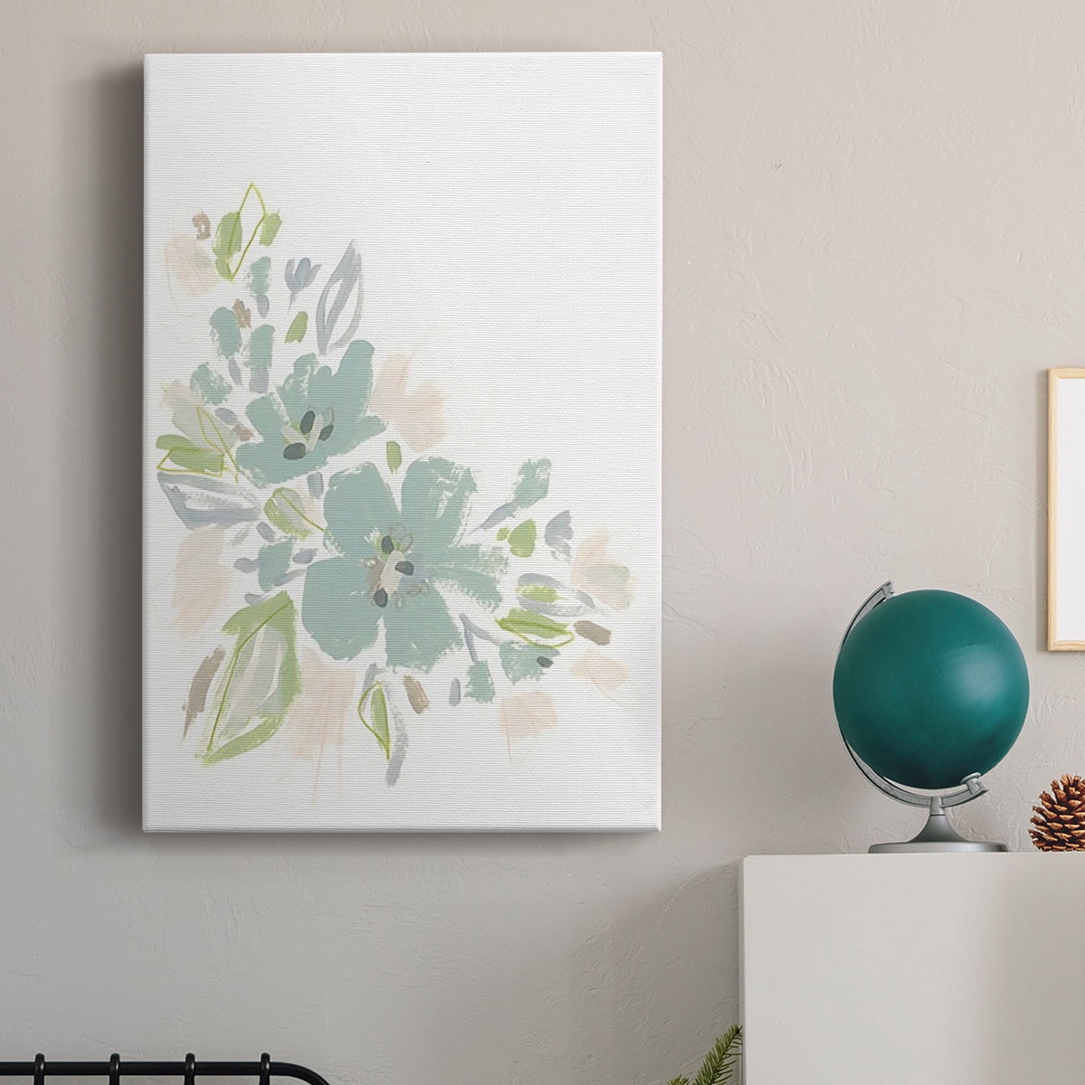 Seafoam Petals I Premium Gallery Wrapped Canvas - Ready to Hang