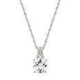 thumbnail image 3 of Brilliance 925 Sterling Silver White Topaz with Diamond accent Cushion 3pcs Set, 3 of 4