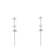 thumbnail image 1 of 2 Piezas Soporte de Acero Inoxidable 50cm Caña de Pesca Apoyo Tierra Estable Pesca Sunnimix Soporte de caña de pescar de tierra, 1 of 7