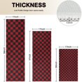 thumbnail image 4 of Red Black Checkered Pattern Kitchen Rugs Sets Of 3,Kitchen Runner Rugs Non Skid Washable,Decorative Kitchen Floor Mats for Kitchen,Sink,Laundry,17"x30"+ 17"x47" + 17"x59", 4 of 6
