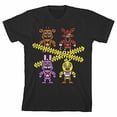 thumbnail image 5 of Five Nights at Freddy's Animatronic Squad Caution Tape Boy's Black T-shirt-XS, 5 of 7