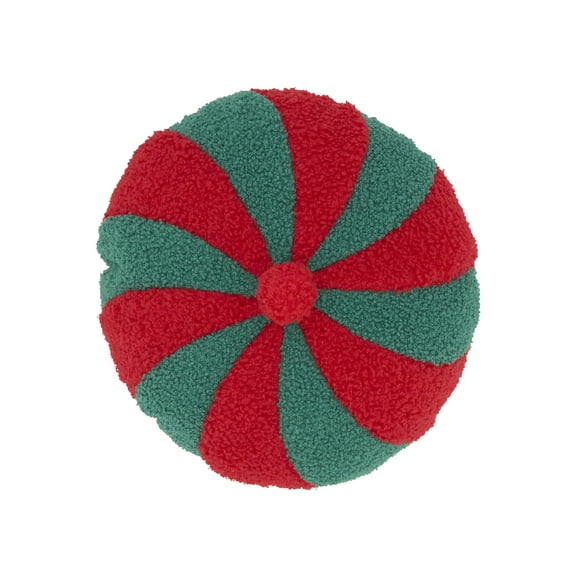 Whimsical Candy Cane Poly Filled Throw Pillow
