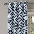 thumbnail image 2 of Ambesonne Navy Grommet Curtain, Marine Life Woven Composition, 50" x 72", Navy Blue and White, 2 of 6