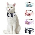 thumbnail image 2 of Pet Collar Adjustable Cute Fake Pearl Floral Decor Dog Collar Cat Collar, 2 of 6
