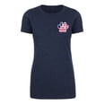 thumbnail image 2 of American Flag Paw Print, Women's Gaphic T-shirts, 4th of July Shirts - Heather Navy MH200WPATRIOT S6 XS, 2 of 3