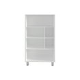 thumbnail image 6 of LUMAMIN White Bookcase, Versatile Multi-Shelf Bookshelf, Wood Storage Organizer Display Shelf Unit for Books, Office Supplies, and Décor, 11.8'' x 23.6'' x 40.6'', 6 of 7