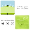 thumbnail image 6 of Abble 6.5FT Square Outdoor Patio Umbrella with Push Button Tilt and Crank Handle, Market Umbrella for Garden Deck Backyard Pool, Lime Green, 6 of 8