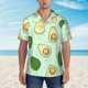 thumbnail image 2 of Fotbe Avocado Camisa Hawaiana para Hombre Unisex – Camisa Casual de Verano con Botones de Manga Corta de Algodón y Lino,X-Large, 2 of 7