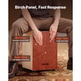 thumbnail image 2 of Tambor Cajon Box VEVOR, de madera ligera, con cuerdas de guitarra, 43 cm, 2 of 9