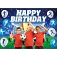 thumbnail image 4 of Soccer Themed Happy Birthday Cool Backdrop Sports Theme Football Field Photography Background for Boys Soccer Theme Birthday Party Decorations Supplies, 4 of 6