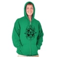 thumbnail image 5 of Triangle Eye Wheel Symbolic Spirit Zip Up Hoodie Men's Women's Brisco Brands X, 5 of 6