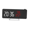 thumbnail image 4 of Reloj despertador con proyección, moderno, con pantalla LED transparente, para sala de estar, dormitorio, mesita de noche Rojo, 4 of 8
