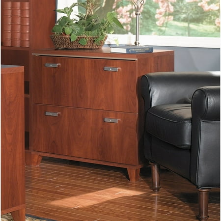 Bush Furniture Tuxedo Lateral File Cabinet in Hansen Cherry