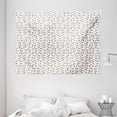 thumbnail image 1 of Brown Tapestry, Big and Small Drop Like Spots on White Background Vintage Style Old Fashioned Design, Wall Hanging for Bedroom Living Room Dorm Decor, 80W X 60L Inches, Cocoa White, by Ambesonne, 1 of 2