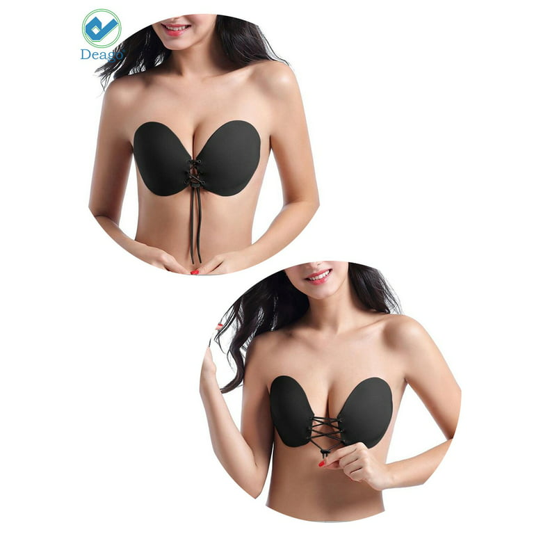 Deago Backless Self Adhesive Bra Strapless Padded Invisible Push Up Bra  Breathable All Size Available