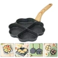 thumbnail image 4 of MasteelfCA Household Prying Pan Multi-function Pancake Pan Wooden Handle Egg Frying Pan Frying Accessory, 4 of 7