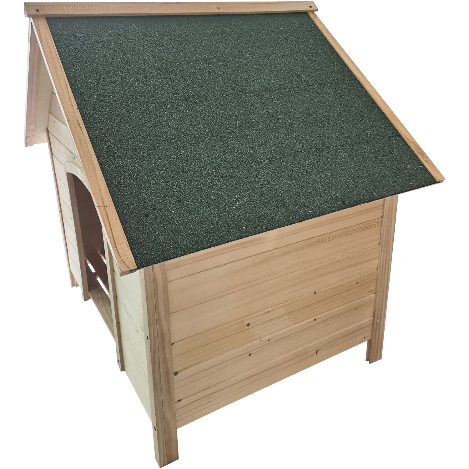 Critter Sitters Indoor/Outdoor 41'' Pet House | Weather-Resistant Home for Animals up to 44 lbs | Waterproof | Ideal for Cats, Dogs, Rabbits | Natural Firwood | Dog House
