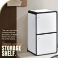 thumbnail image 4 of ZYPPP Dothan Wood 2-Cubed Closed Bookcase - Storage Shelf Organizer Bookshelf (White), 4 of 8