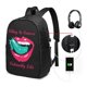 thumbnail image 1 of Mochila de viaje para portátil Falling In Reverse, resistente al agua, con puerto de carga USB, ideal para la universidad y la escuela, para hombre y mujer., 1 of 5