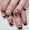 F, variant on YTTAL Christmas Press On Nails Short Almond Green Fake Nails - False Nails with Designs White Snowflake Full Cover Matte Glue On Acrylic Nails for Women 24 Pcs