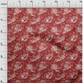 thumbnail image 3 of oneOone Cotton Silk Maroon Fabric Floral Quilting Supplies Print Sewing Fabric By The Yard 42 Inch Wide, 3 of 4