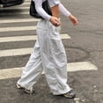 thumbnail image 3 of Streetwear Joggers Baggy Trousers Loose Wide Leg Women Punk Sweatpants, 3 of 11