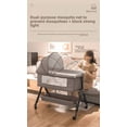 thumbnail image 5 of Sunny Babe 4 in 1 Baby Bassinet Foldable Infant Bedside Crib Bed Portable Baby Swing with Changing Table,Wheels,Mosquito Net,Height Adjustable ,for Infant,Toddler,Unisex,KHAKI, 5 of 13