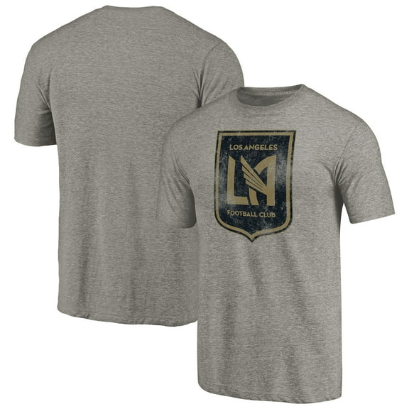 Men's Gray LAFC Distressed Primary Logo Tri-Blend T-Shirt