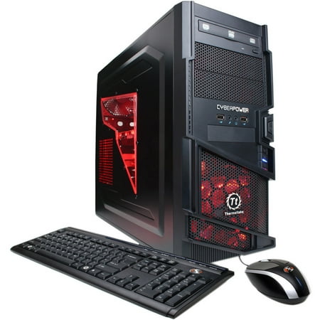 CyberPowerPC Gamer Ultra Gaming Desktop, AMD FX-Series FX-4100, 8GB RAM, NVIDIA GeForce GT520 1 GB, 1TB HD, DVD Writer, Windows 7 Home Premium, Black, GUA250