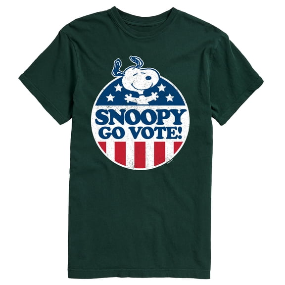 Peanuts - Snoopy Go Vote - Men's Short Sleeve Graphic T-Shirt