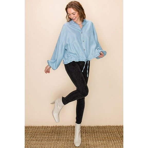 HYFVE BUTTON DOWN LONG SLEEVE TIE BOTTOM SHIRT