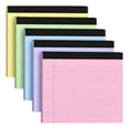 thumbnail image 5 of Colored College Ruled Note Pads, 11×9.5 Inch Top Glued Tear Off Lined Writing Pads, 80Gsm Paper 30 Sheets Per Pad, 6 Pastel Colors Notepads for Schǒ-ǒl Office Daily Memos, 5 of 6