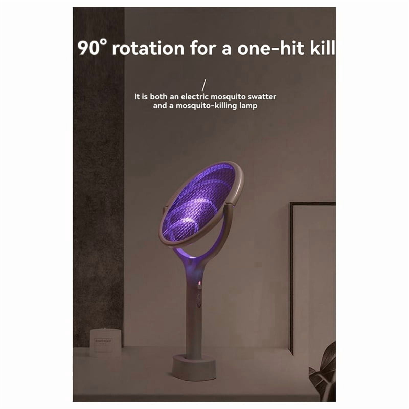 5 in 1 Fast Charging Racket Lure Fly Bug Safety Insulated Battery Powered Lamp ABS Adjustable Electric Mosquito Swatter