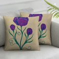Purple Sweet peas for Summer Joy' Canvas Cushion Cover