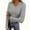 Gray, variant on cfhntfmh Long Sleeve Thermal Shirt for Women V Neck Fleece Tops Fall Casual Basic T-Shirts Slim Fit Basic Tee Clothes