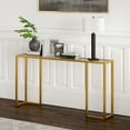 thumbnail image 5 of Evelyn&Zoe Oscar 55" Wide Rectangular Console Table, Brass, 5 of 7