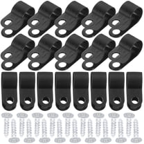 Hemoton 200 pcs Cable Clips Cord Management Clips Electrical Wire Clips Wall Cord Clips with Screws