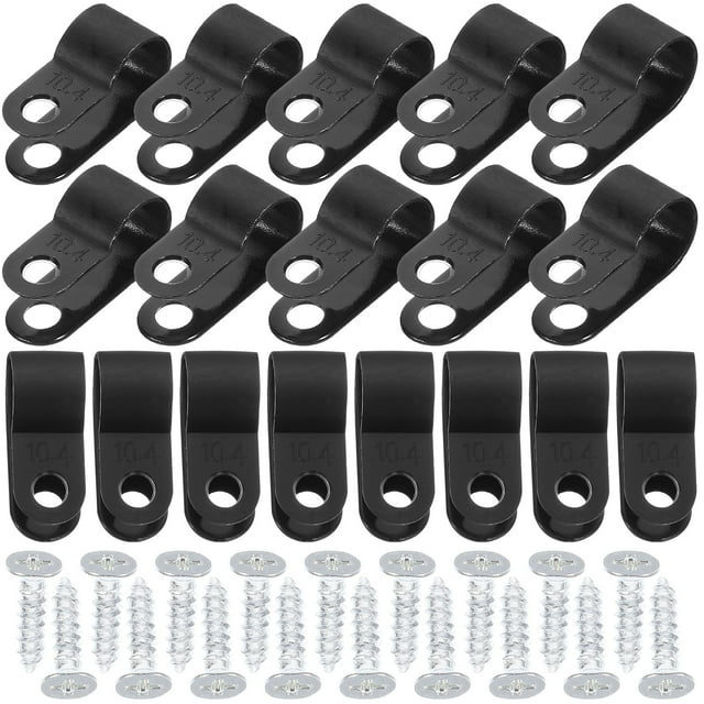 MOVTOTOP 200 pcs Cable Clips Cord Management Clips Electrical Wire Clips Wall Cord Clips with Screws