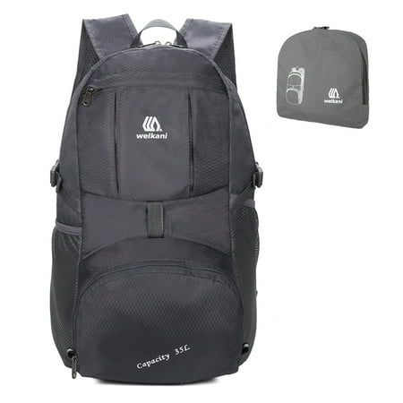 Lightweight Nylon Foldable Backpack Water-resistant Backpack Folding Bag Portable Men Women Backpack for Travel Camping (Best Hiking Backpack Uk)
