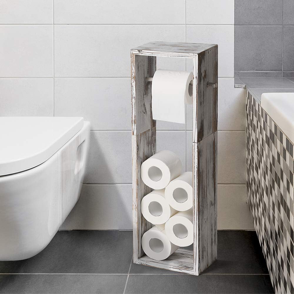 Toilet Tissue Paper Roll Storage Holder Stand