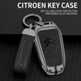 thumbnail image 2 of Funda protectora para llave de coche de cuero de aleación de zinc para Citroën C1 C2 C4 C6 C3-XR Picasso Grand DS3 DS5, accesorios para coche, 2 of 5
