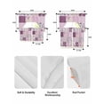 thumbnail image 5 of Boho Purple Flowers Swag Kitchen Curtains Sets for Windows 24 Inch Length, Spring Floral Botanical Patchwork Vintage Short Window Curtain Swags Valances and Tiers 3 Piece Set for Cafe/Dining Room, 5 of 5