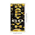 thumbnail image 3 of Glamorous Golden Glittery Happy 60th Birthday Banner Party Backdrop Decorations for Photography Props Birthday Party Celebrations Event Decors, 3 of 8