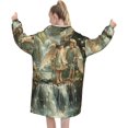 thumbnail image 3 of Couverture à Capuche Anges Fleuris pour Femmes et Hommes Adultes Couverture Portable Surdimensionnée Douce et Chaude, 3 of 8